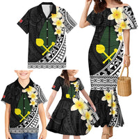 Alo Chiefdom Wallis and Futuna Personalized Family Matching Mermaid Dress and Hawaiian Shirt Frangipani Flowers Polynesian Pattern LT9 - Polynesian Pride