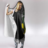 Alo Chiefdom Wallis and Futuna Personalized Hooded Blanket Frangipani Flowers Polynesian Pattern