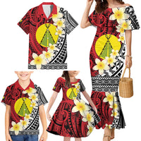 Sigave Chiefdom Wallis and Futuna Personalized Family Matching Mermaid Dress and Hawaiian Shirt Frangipani Flowers Polynesian Pattern LT9 - Polynesian Pride