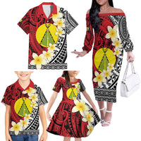 Sigave Chiefdom Wallis and Futuna Personalized Family Matching Off The Shoulder Long Sleeve Dress and Hawaiian Shirt Frangipani Flowers Polynesian Pattern LT9 - Polynesian Pride