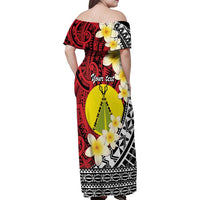 Sigave Chiefdom Wallis and Futuna Personalized Family Matching Off Shoulder Maxi Dress and Hawaiian Shirt Frangipani Flowers Polynesian Pattern LT9 - Polynesian Pride