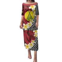 Sigave Chiefdom Wallis and Futuna Personalized Family Matching Puletasi and Hawaiian Shirt Frangipani Flowers Polynesian Pattern LT9 Mom's Dress Red - Polynesian Pride