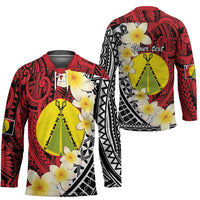 Sigave Chiefdom Wallis and Futuna Personalized Hockey Jersey Frangipani Flowers Polynesian Pattern - Polynesian Pride