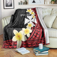 Uvea Chiefdom Wallis and Futuna Personalized Blanket Frangipani Flowers Polynesian Pattern LT9 Red - Polynesian Pride