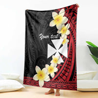 Uvea Chiefdom Wallis and Futuna Personalized Blanket Frangipani Flowers Polynesian Pattern LT9 - Polynesian Pride