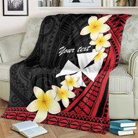 Uvea Chiefdom Wallis and Futuna Personalized Blanket Frangipani Flowers Polynesian Pattern LT9 - Polynesian Pride