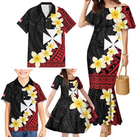 Uvea Chiefdom Wallis and Futuna Personalized Family Matching Mermaid Dress and Hawaiian Shirt Frangipani Flowers Polynesian Pattern LT9 - Polynesian Pride