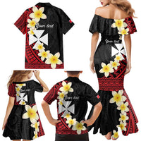 Uvea Chiefdom Wallis and Futuna Personalized Family Matching Mermaid Dress and Hawaiian Shirt Frangipani Flowers Polynesian Pattern LT9 - Polynesian Pride