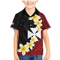 Uvea Chiefdom Wallis and Futuna Personalized Family Matching Mermaid Dress and Hawaiian Shirt Frangipani Flowers Polynesian Pattern LT9 Son's Shirt Red - Polynesian Pride