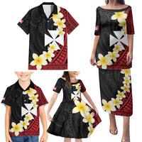 Uvea Chiefdom Wallis and Futuna Personalized Family Matching Puletasi and Hawaiian Shirt Frangipani Flowers Polynesian Pattern LT9 - Polynesian Pride