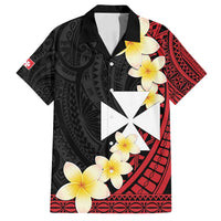 Uvea Chiefdom Wallis and Futuna Personalized Family Matching Tank Maxi Dress and Hawaiian Shirt Frangipani Flowers Polynesian Pattern LT9 Dad's Shirt - Short Sleeve Red - Polynesian Pride