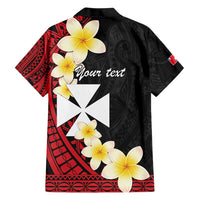 Uvea Chiefdom Wallis and Futuna Personalized Hawaiian Shirt Frangipani Flowers Polynesian Pattern