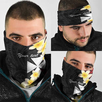 Uvea Chiefdom Wallis and Futuna Personalized Neck Gaiter Frangipani Flowers Polynesian Pattern - Polynesian Pride