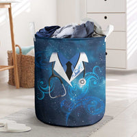 New Zealand Nurses RN Laundry Basket Galaxy Stethoscope Maori Motif