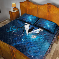 New Zealand Nurses RN Quilt Bed Set Galaxy Stethoscope Maori Motif