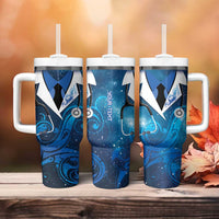 New Zealand Nurses RN Personalised Tumbler With Handle Galaxy Stethoscope Maori Motif