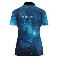 New Zealand Nurses RN Personalised Women Polo Shirt Galaxy Stethoscope Maori Motif LT9 - Polynesian Pride