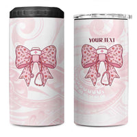 New Zealand Nurses RN Personalised 4 in 1 Can Cooler Tumbler Pink Stethoscope Coquette Bow Maori Motif LT9 One Size: 16 oz Pink - Polynesian Pride