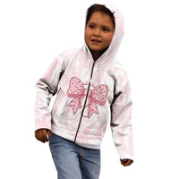 New Zealand Nurses RN Personalised Kid Hoodie Pink Stethoscope Coquette Bow Maori Motif LT9 - Polynesian Pride