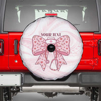 New Zealand Nurses RN Personalised Spare Tire Cover Pink Stethoscope Coquette Bow Maori Motif LT9 - Polynesian Pride