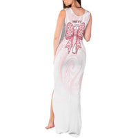 New Zealand Nurses RN Personalised Tank Maxi Dress Pink Stethoscope Coquette Bow Maori Motif LT9 - Polynesian Pride