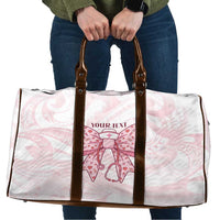 New Zealand Nurses RN Personalised Travel Bag Pink Stethoscope Coquette Bow Maori Motif