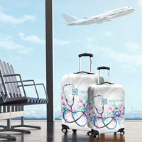 New Zealand Nurses RN Personalised Luggage Cover Stethoscope Floral Maori Motif LT9 - Polynesian Pride