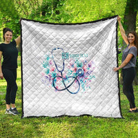 New Zealand Nurses RN Personalised Quilt Stethoscope Floral Maori Motif