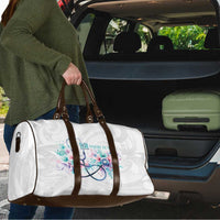 New Zealand Nurses RN Personalised Travel Bag Stethoscope Floral Maori Motif