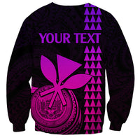 Custom Hawaii Sweatshirt King Kamehameha - Pink Gradient LT9 - Polynesian Pride