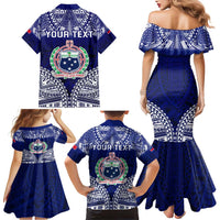 Personalised Samoa Coat Of Arms Family Matching Mermaid Dress and Hawaiian Shirt With Polynesian Pattern Version LT9 - Polynesian Pride