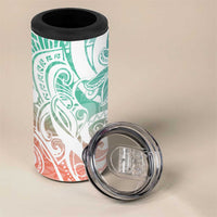 Polynesian Tribal Plumeria 4 in 1 Can Cooler Tumbler with Hawaii Kanaka Maoli Bloom Version LT9 - Polynesian Pride