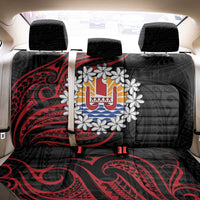 Tahitian Coat Of Arm and Tiare Flower Back Car Seat Cover Polynesian Tribal Tattoo LT9 - Polynesian Pride