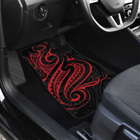 Tahitian Coat Of Arm and Tiare Flower Car Mats Polynesian Tribal Tattoo LT9 - Polynesian Pride