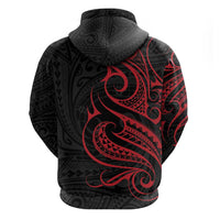 Tahitian Coat Of Arm and Tiare Flower Zip Hoodie Polynesian Tribal Tattoo LT9 - Polynesian Pride