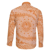 Tahitian Tiare Flower Family Matching Puletasi and Hawaiian Shirt Gold Polynesian Pattern LT9 - Polynesian Pride