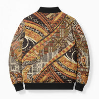 Hawaiian Style Tapa Bomber Puffer Jacket Vintage Seamless Pattern - Polynesian Pride