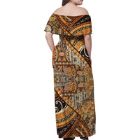 Hawaiian Style Tapa Family Matching Off Shoulder Maxi Dress and Hawaiian Shirt Vintage Seamless Pattern LT9 - Polynesian Pride