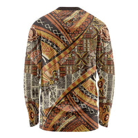 Hawaiian Style Tapa Long Sleeve Shirt Vintage Seamless Pattern - Polynesian Pride