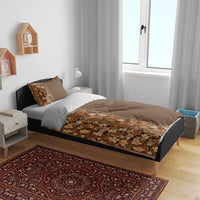 Hawaiian Tribal Elements Hibiscus Bedding Set Gold Pattern - Polynesian Pride