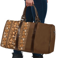 Hawaiian Tribal Elements Hibiscus Travel Bag Gold Pattern - Polynesian Pride