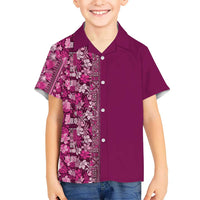 Hawaiian Tribal Elements Hibiscus Hawaiian Shirt Pink Pattern - Polynesian Pride