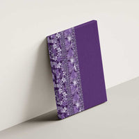 Hawaiian Tribal Elements Hibiscus Canvas Wall Art Purple Pattern - Polynesian Pride