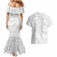Lotu Tamaiti Samoan Polynesian Tribal Couples Matching Mermaid Dress and Hawaiian Shirt LT9 - Polynesian Pride