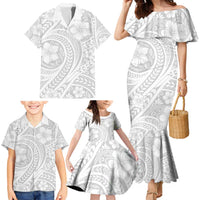 Lotu Tamaiti Samoan Polynesian Tribal Family Matching Mermaid Dress and Hawaiian Shirt LT9 - Polynesian Pride