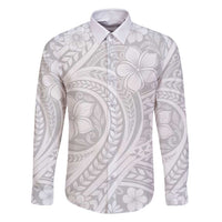 Lotu Tamaiti Samoan Polynesian Tribal Family Matching Mermaid Dress and Hawaiian Shirt LT9 Dad's Shirt - Long Sleeve White - Polynesian Pride