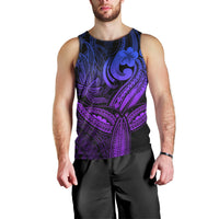 Polynesia Men Tank Top Whale Tale and Polynesian Sunset Plumeria Purple LT9 - Polynesian Pride