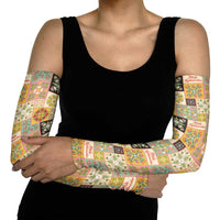 Mele Kalikimaka Hawaii Christmas Arm Sleeves Melemele Mama Seamless Floral Motif LT9 - Polynesian Pride