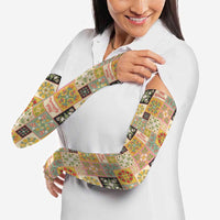 Mele Kalikimaka Hawaii Christmas Arm Sleeves Melemele Mama Seamless Floral Motif LT9 - Polynesian Pride