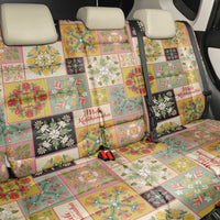 Mele Kalikimaka Hawaii Christmas Back Car Seat Cover Melemele Mama Seamless Floral Motif LT9 - Polynesian Pride